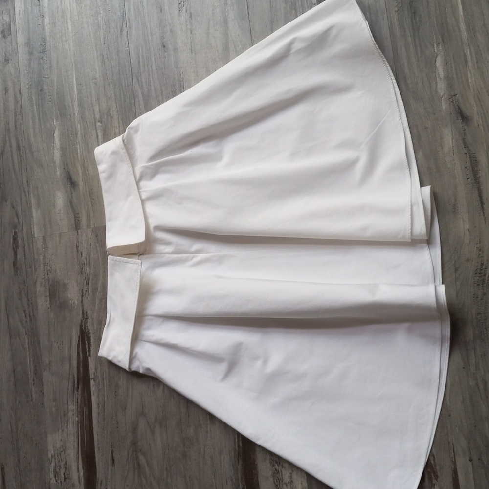 Valentino Flare Skirt Women's Ivory Cotton Size 6 Made in Italy - Picture 2 of 14